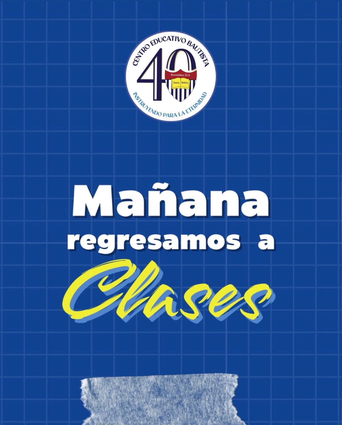 Mañana regresamos a la rutina escolar. Te esperamos con mucho entusiasmo!