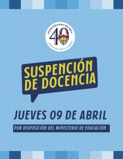 Como institución, nos acogemos a la disposición emitida por el Ministerio de Educación:
*NO HABRÁ DOCENCIA MAÑANA, JUEVES 9 DE ABRIL.*
Priorizamos la seguridad de toda la comunidad educativa del CEB.
Permaneceremos atentos a las orientaciones oficiales.
¡Dios les bendiga y guarde!
#NoDocencia