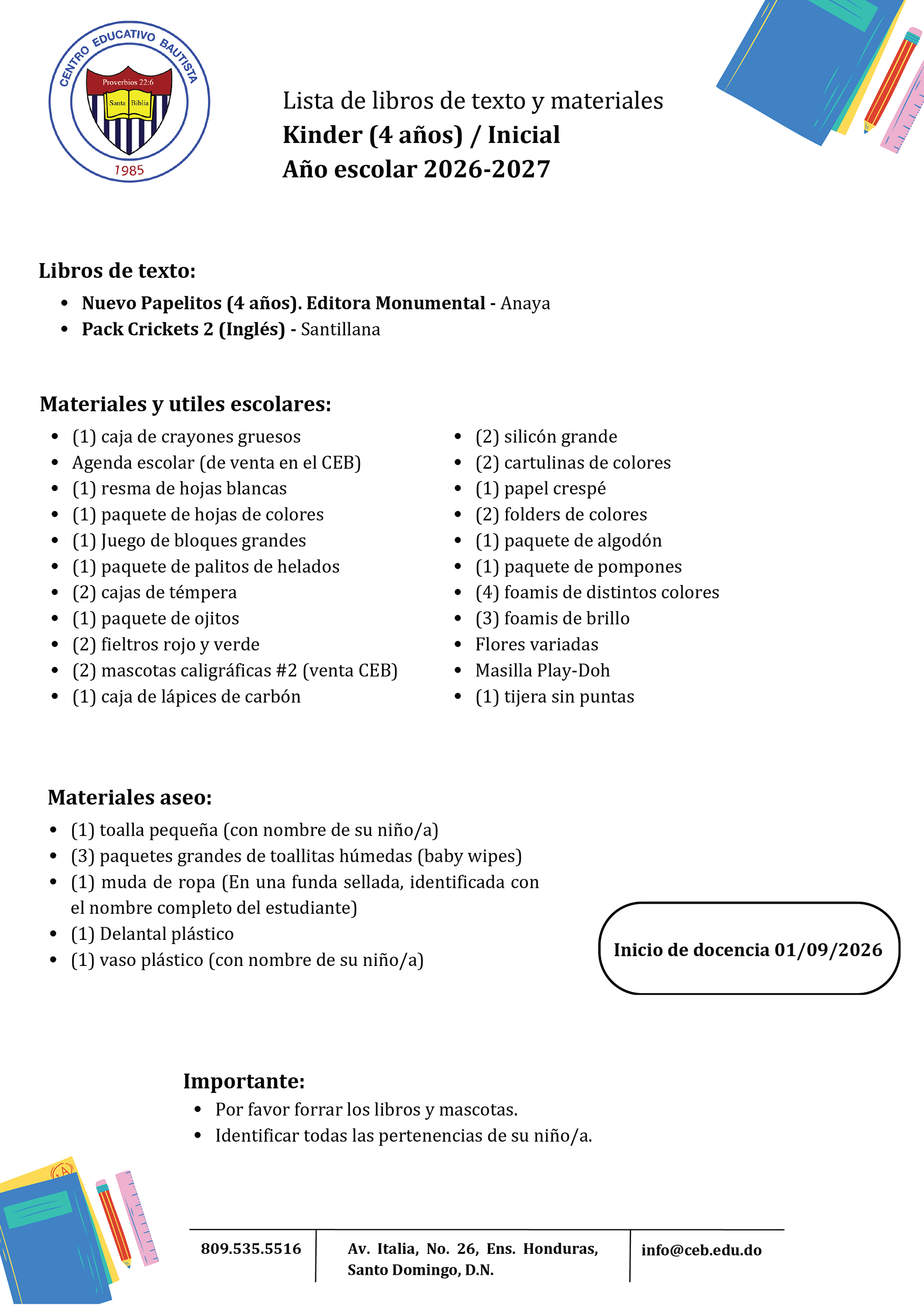 Kinder (4 años)