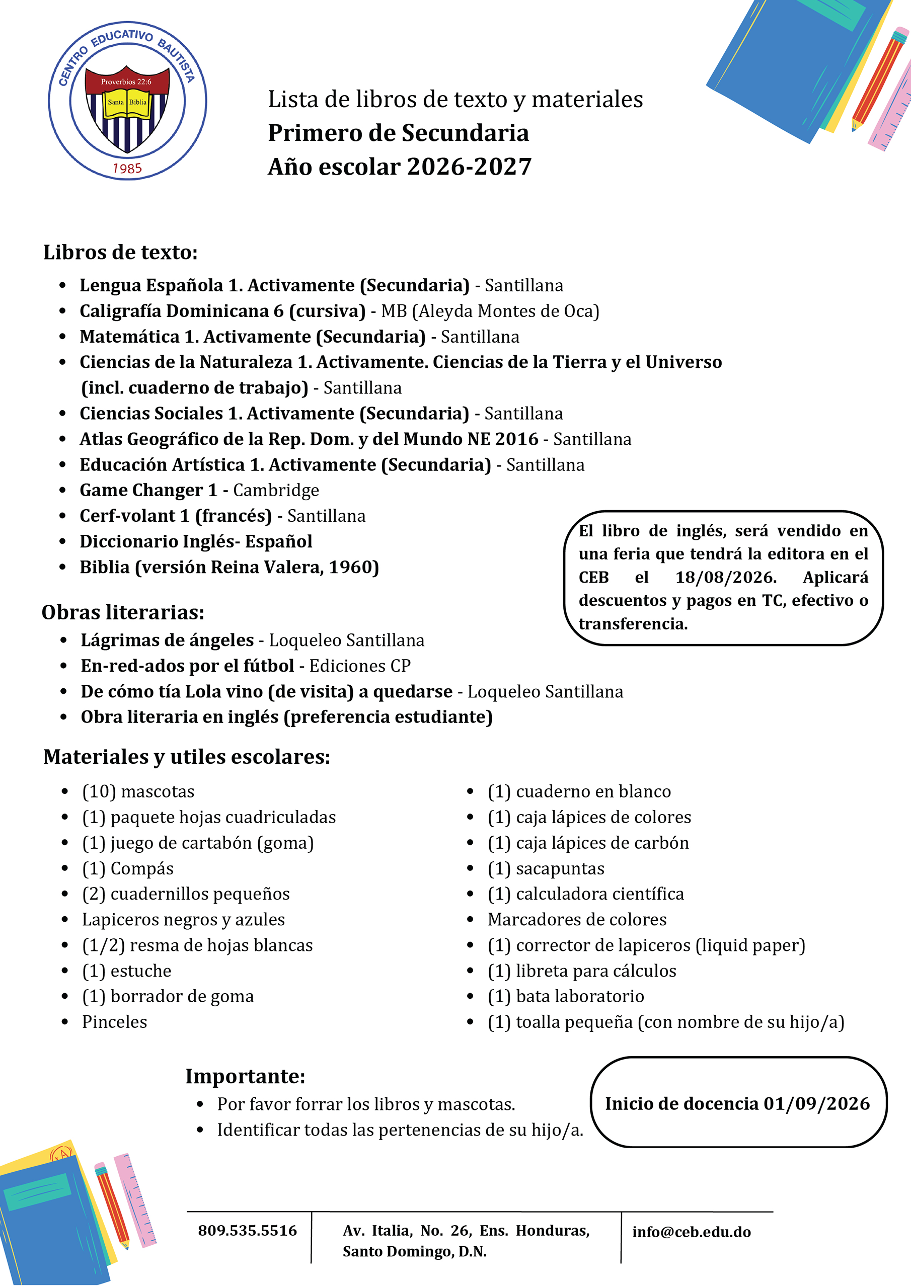Primero de Secundaria