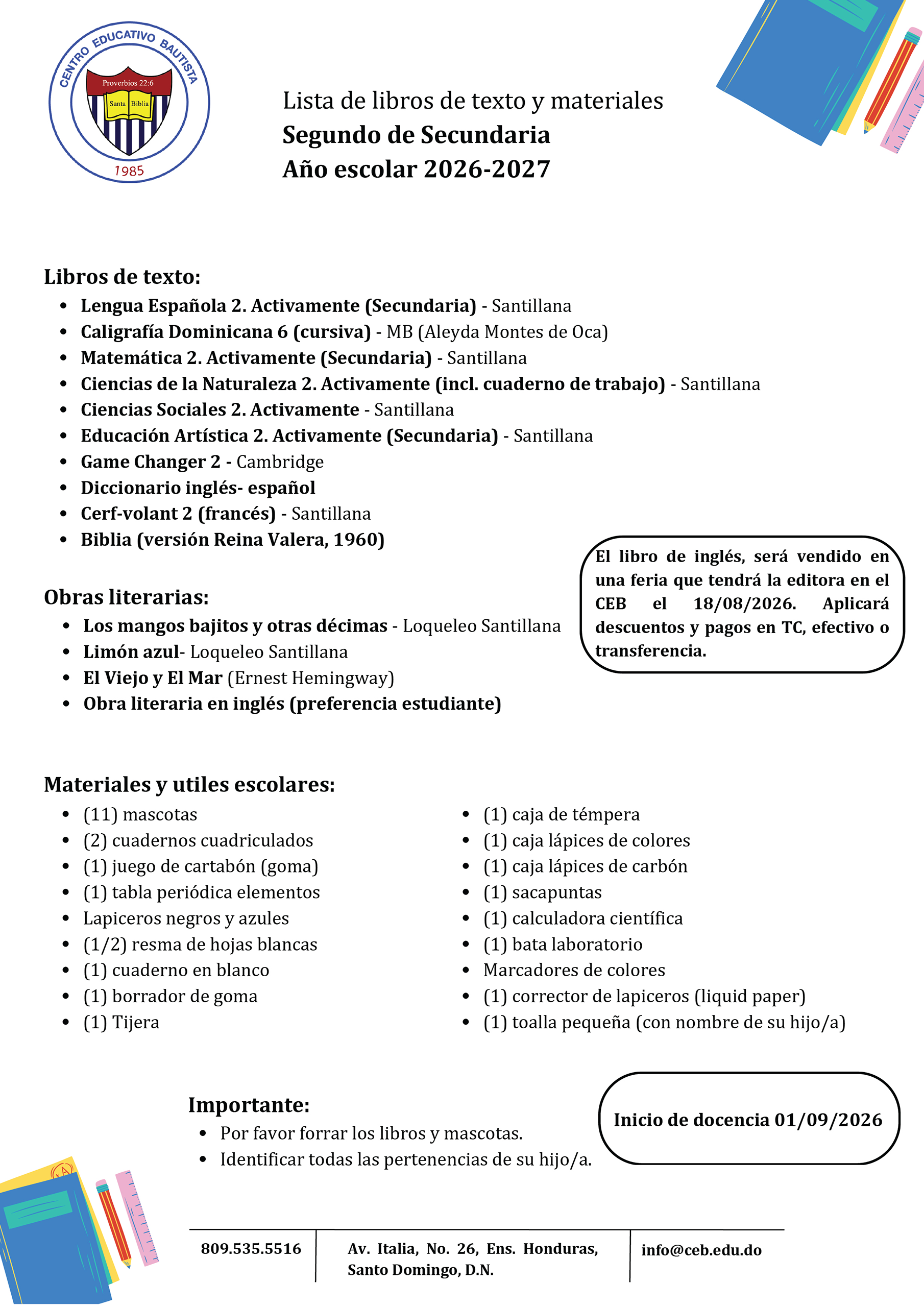 Segundo de Secundaria