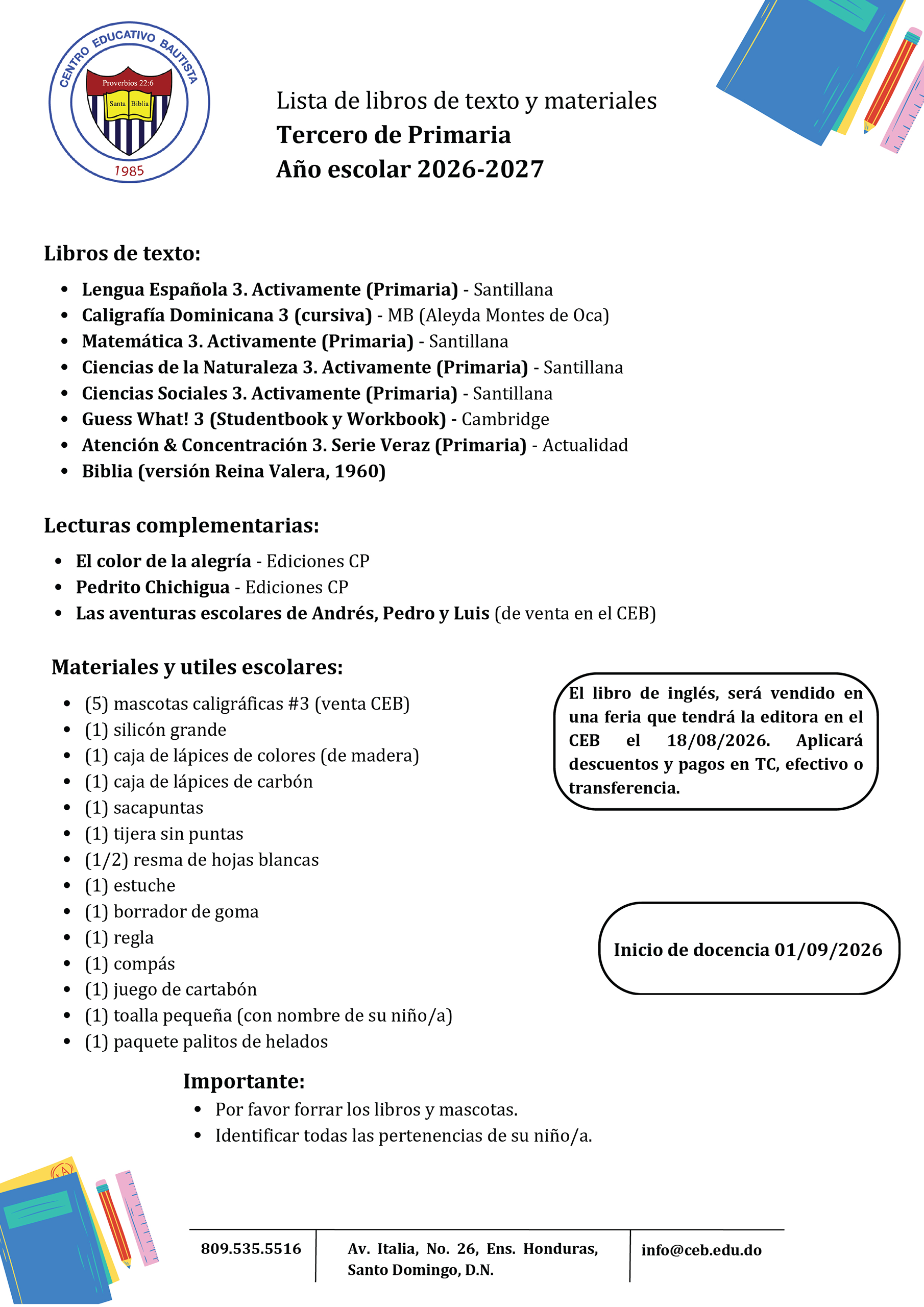 Tercero de Primaria