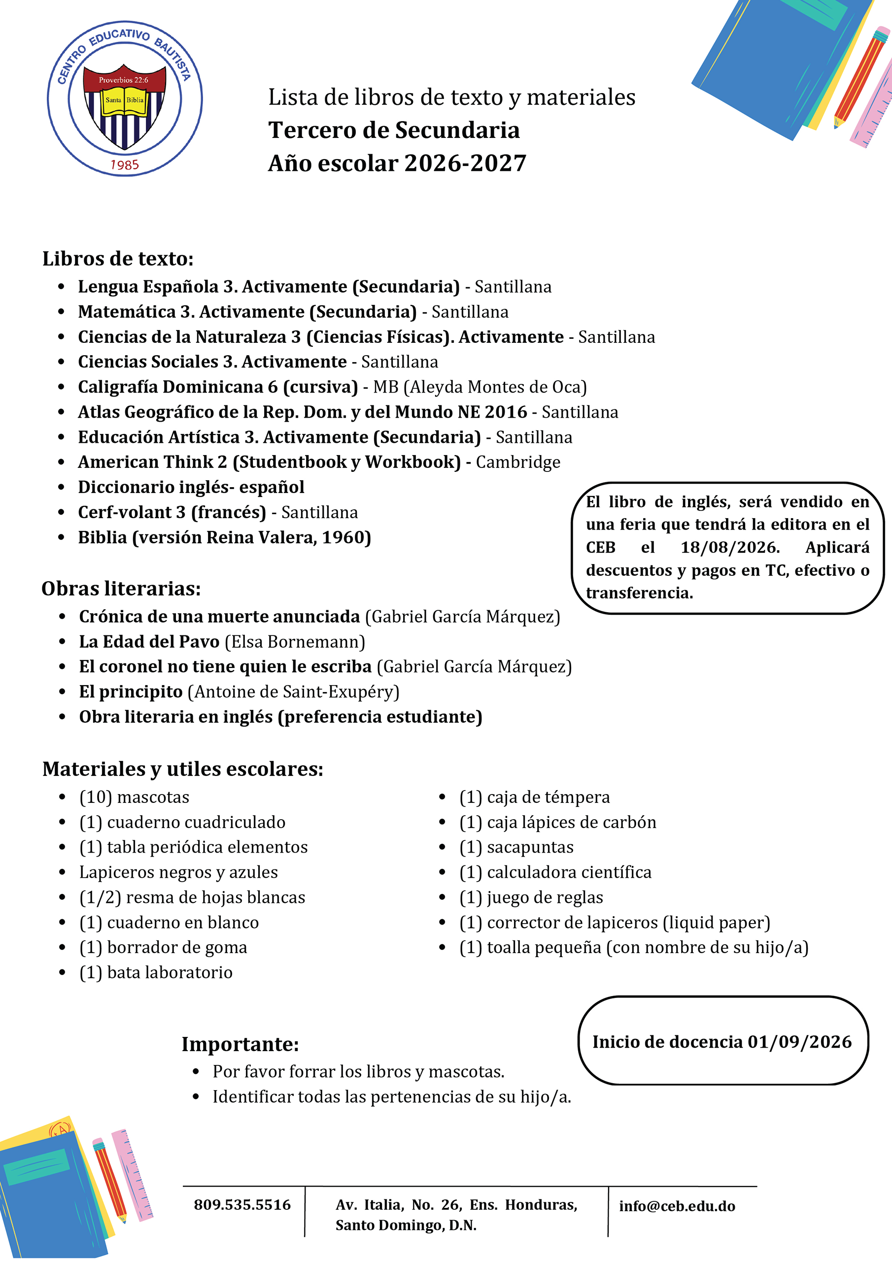 Tercero de Secundaria